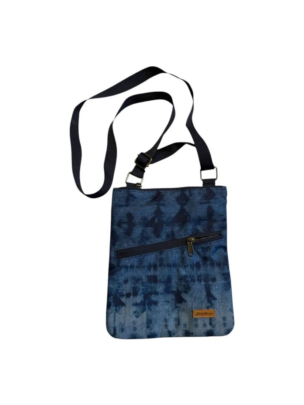 Eddie Bauer Connect Tech Blue Nylon Crossbody Bag Adjustable Strap Travel Organi